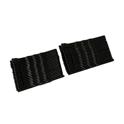 40 PCS Short Black Waved Hair Pins Bobby Pins Grips Salon Dance Hair Accessories - Long Flat Clip