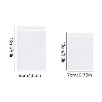 100X Bulk Clear Resealable PE Plastic Zip Bags - 6*8cm 100PCS