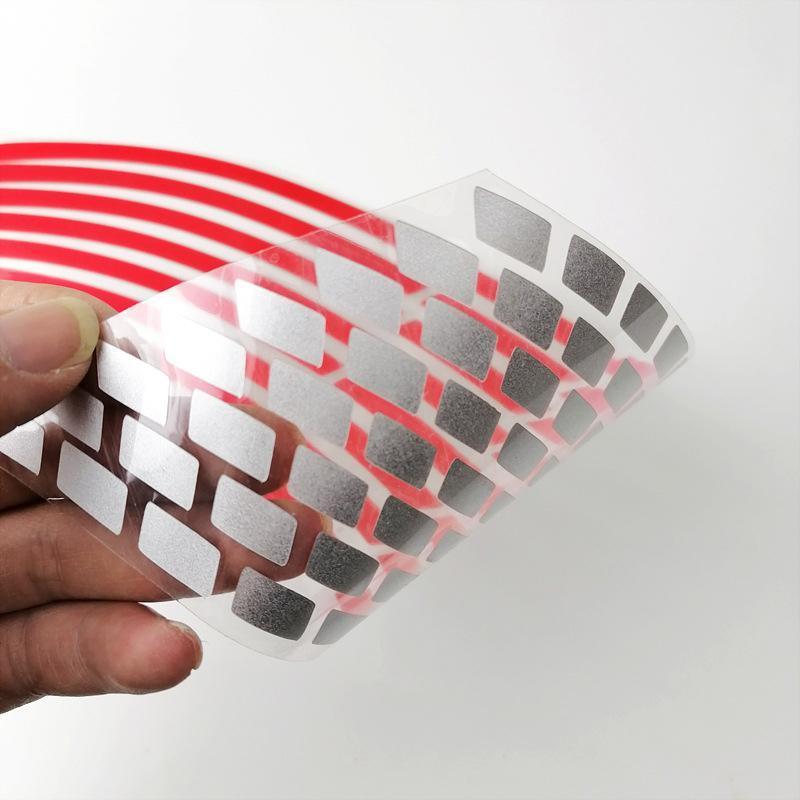 18inch Reflective Rim Tape Wheel Stripe Decal Trim Sticker For Car Motorcycle - Reflective Blue