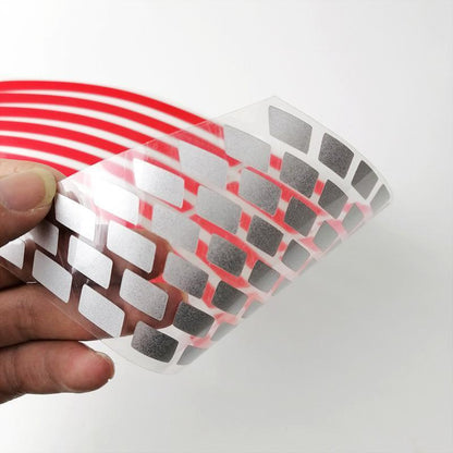 18inch Reflective Rim Tape Wheel Stripe Decal Trim Sticker For Car Motorcycle - Reflective Blue