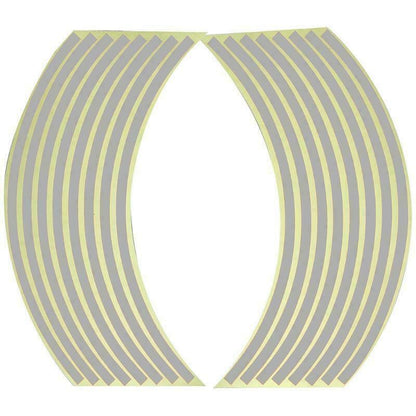 18inch Reflective Rim Tape Wheel Stripe Decal Trim Sticker For Car Motorcycle - Reflective Green
