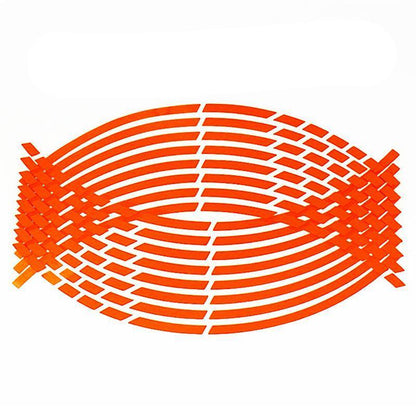 18inch Reflective Rim Tape Wheel Stripe Decal Trim Sticker For Car Motorcycle - Reflective Green