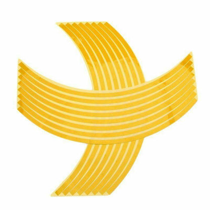 18inch Reflective Rim Tape Wheel Stripe Decal Trim Sticker For Car Motorcycle - Break-Reflective Yellow/Gold