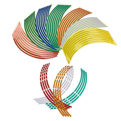 18inch Reflective Rim Tape Wheel Stripe Decal Trim Sticker For Car Motorcycle - Break-Reflective Silver