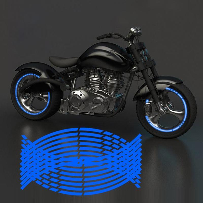 18inch Reflective Rim Tape Wheel Stripe Decal Trim Sticker For Car Motorcycle - Break-Reflective Silver