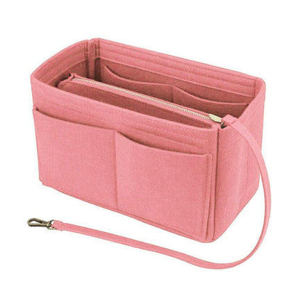 Felt Handbag Organizer Insert with Multiple Pockets for Tote and Purse - Coffee XL Size