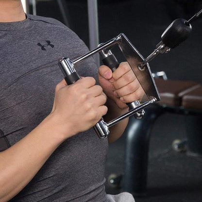 Cable Pulley Attachment Tricep Rope V Grip LAT Pull Down Gym Accessory - Close Grip Triangle
