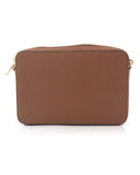 Michael Kors Women's Jet Set Large East West Saffiano Leather Crossbody Bag Handbag (Luggage Solid/Gold) - One Size