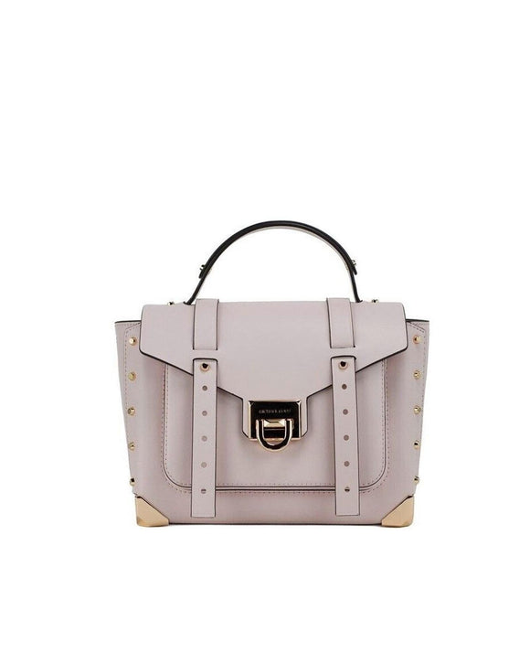 Michael Kors Women's Manhattan Medium Powder Blush Leather Top Handle Satchel Handbag - One Size