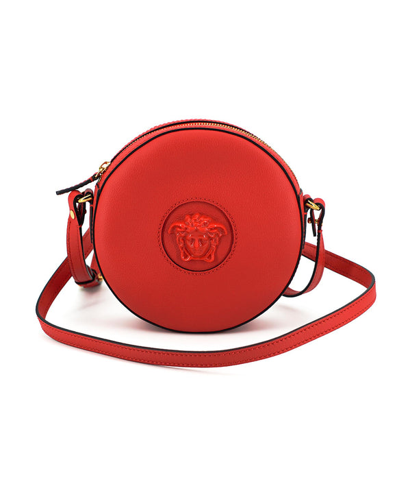 Versace Round Shoulder Bag with Zip Closure and Medusa Head Logo Hardware One Size Women