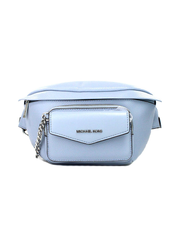 Michael Kors Women's Maisie Large Pale Blue 2-n-1 Waistpack Card Case Fanny Pack Bag - One Size