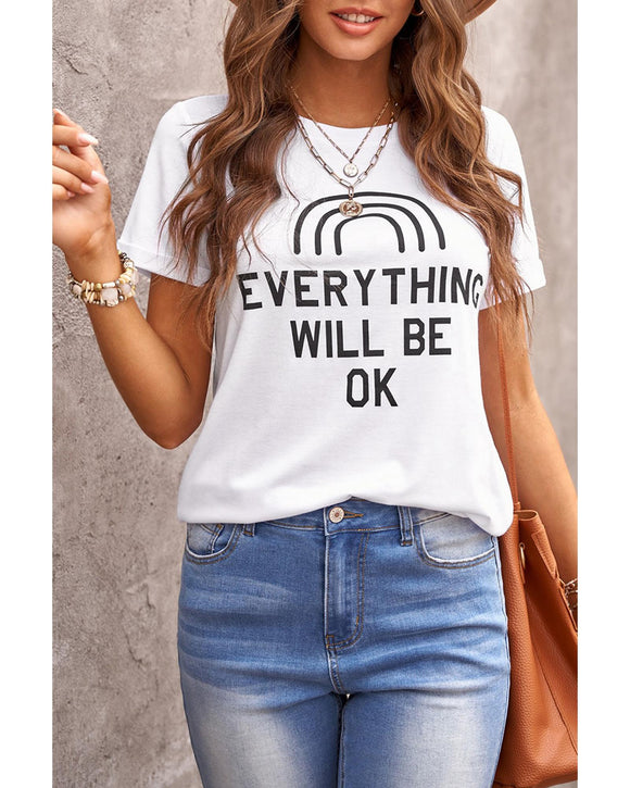 Azura Exchange EVERYTHING WILL BE OK Graphic Tee - L