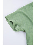 Azura Exchange Plaid Print V Neck Short Sleeve Shirt - S