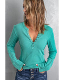 Azura Exchange Ribbed Knit Long Sleeve Top - M