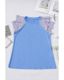 Azura Exchange Tiered Lace Sleeve Knit Top - XL