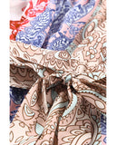 Azura Exchange Bohemian Floral Print Off Shoulder Blouse - L