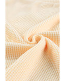 Azura Exchange Puff Sleeve Waffle Knit Top - S