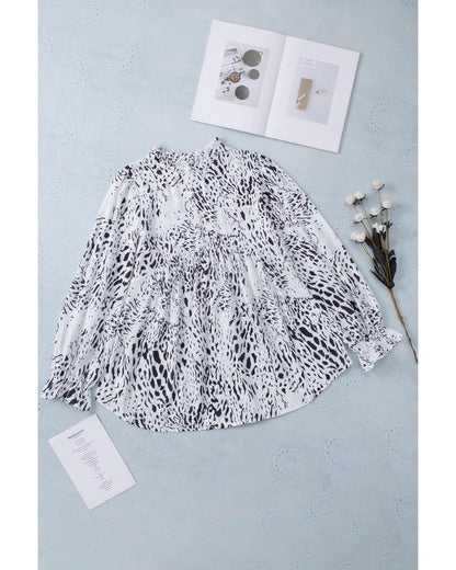 Azura Exchange Frilled Neck Blouse - S