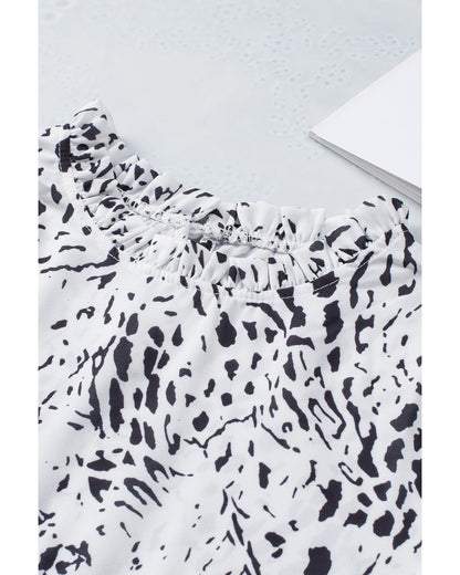 Azura Exchange Frilled Neck Blouse - S