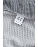 Azura Exchange Leopard Contrast Sleeve Colorblock Waffle Knit Top - S
