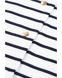 Azura Exchange Striped Print Ruffled Buttoned Top - 2XL