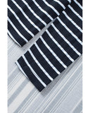 Azura Exchange Ruffled Striped Print Buttoned Top - 2XL