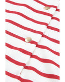 Azura Exchange Ruffled Striped Long Sleeve Top - S