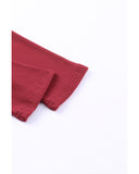 Azura Exchange Lace Crochet V Neck Long Sleeve Top - M