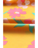 Azura Exchange Ruffle Cap Sleeve Floral Print Blouse - L