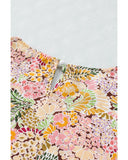 Azura Exchange Floral Print Puff Sleeve Blouse - M