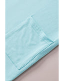 Azura Exchange Side Pockets Short Sleeve Tunic Top - M