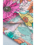 Azura Exchange Floral Print Short Sleeve Babydoll Blouse - XL