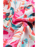 Azura Exchange Ruffle Flutter Sleeve Floral Print Blouse - L