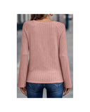 Azura Exchange Ribbed Knit Long Sleeve Top - 2XL