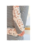 Azura Exchange Lace Crochet Long Sleeve Top - S