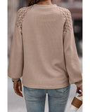 Azura Exchange Textured Lace Long Sleeve Pullover - S