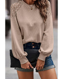 Azura Exchange Textured Lace Long Sleeve Pullover - XL