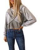 Azura Exchange Knitted Patchwork Cropped Top - L