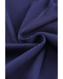 Azura Exchange Ribbed Texture V Neck Long Sleeve Top - S