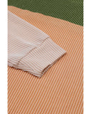 Azura Exchange Color Block Ribbed Long Sleeve Top - XL