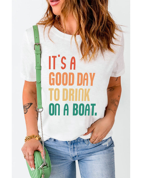 Azura Exchange Good Day Boat Letters T-Shirt - XL
