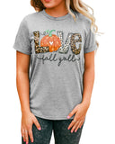 Azura Exchange Pumpkin Leopard T-Shirt - Love Fall Yall - XL