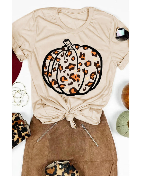 Azura Exchange Leopard Print Short Sleeve T-Shirt - L