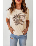 Azura Exchange Western Poker Cards Graphic Print T-Shirt - S