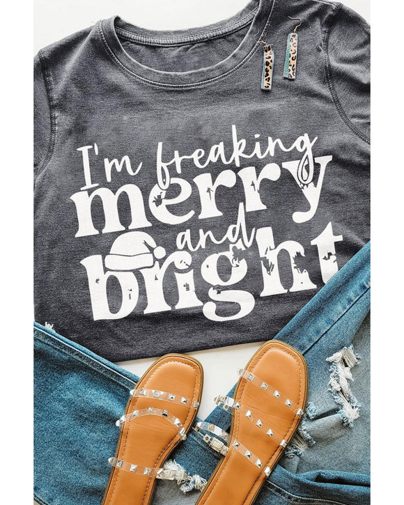 Azura Exchange Freaking Merry And Bright Graphic T-Shirt - L