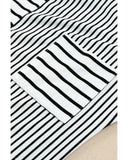 Azura Exchange Striped Print Chest Pocket T-Shirt - S