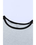 Azura Exchange Leopard Splicing O-neck Short Sleeve T Shirt - XL