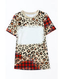 Azura Exchange Leopard Print Short Sleeve T-Shirt - S