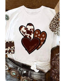 Azura Exchange Heart Print T-shirt - S