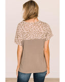 Azura Exchange Leopard Color Block T-Shirt - L
